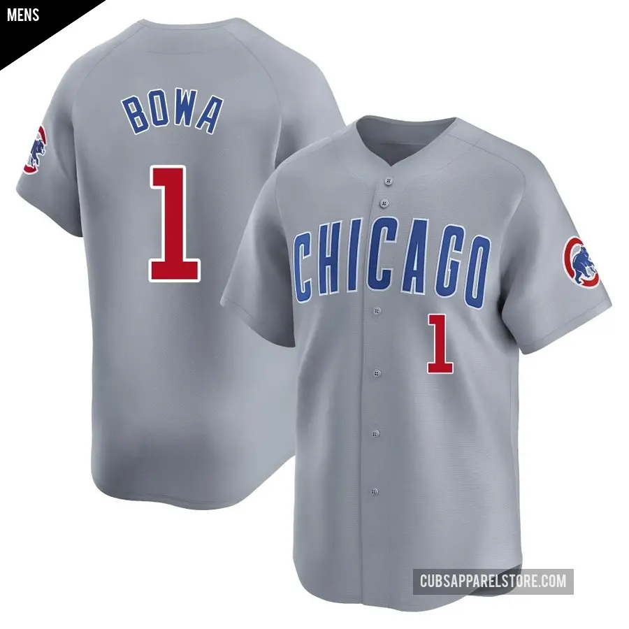 Men's Chicago Cubs ＃1 Larry Bowa Limited Gray Road Jersey