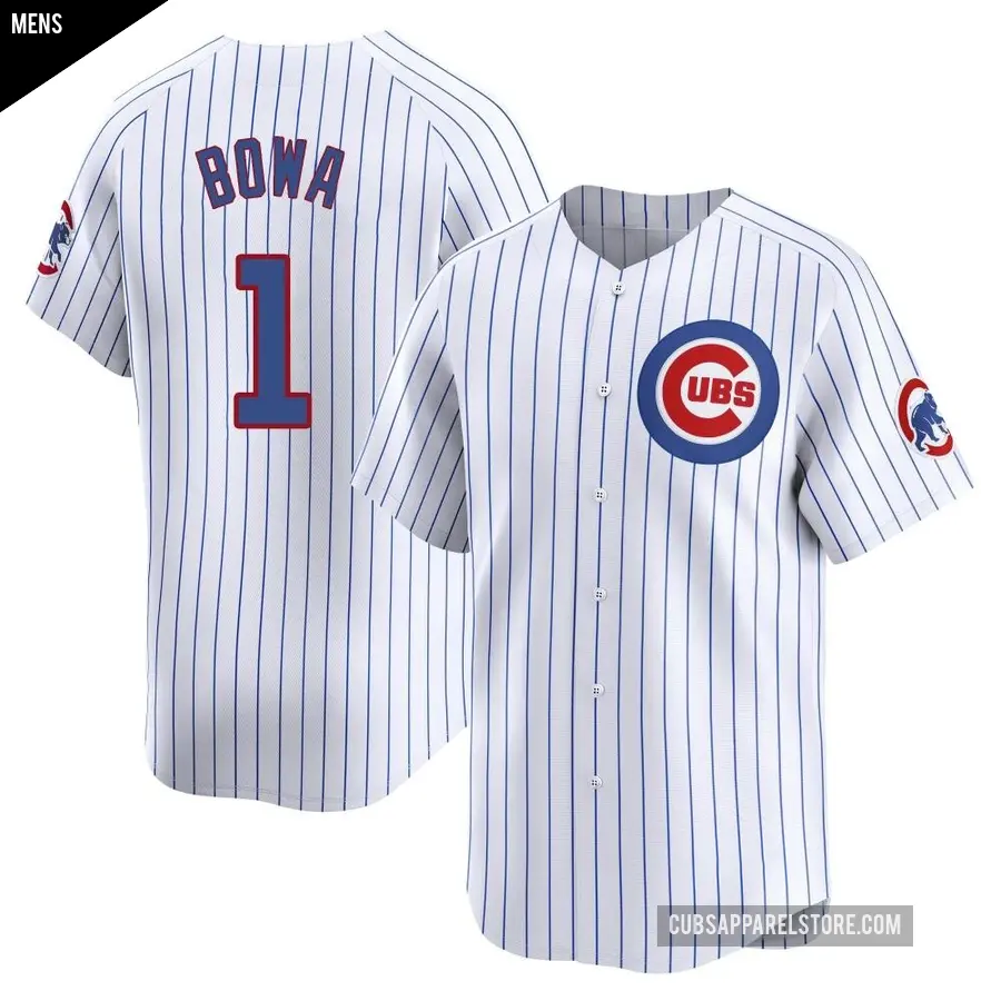 Men's Chicago Cubs ＃1 Larry Bowa Limited White Home Jersey