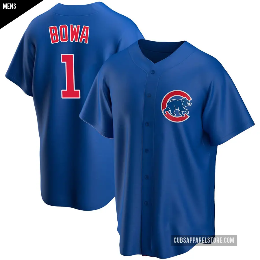 Men's Chicago Cubs ＃1 Larry Bowa Replica Royal Alternate Jersey