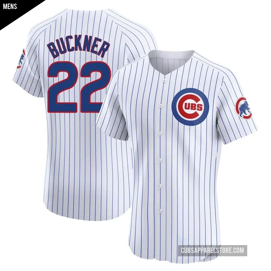 Men's Chicago Cubs ＃22 Bill Buckner Elite White Home Jersey