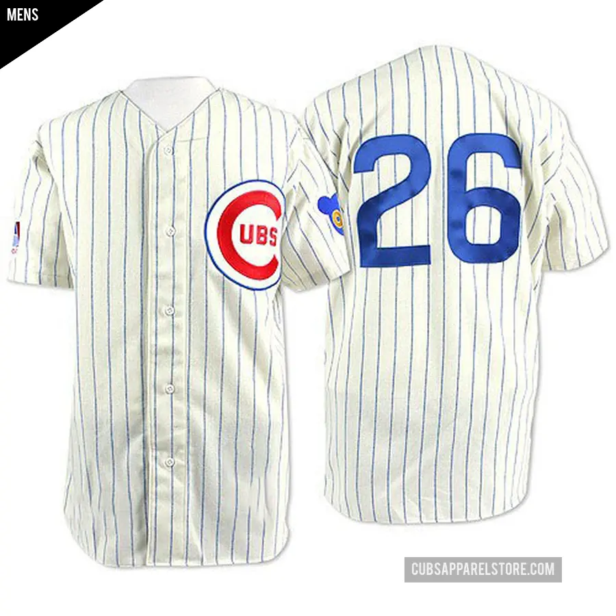 Men's Chicago Cubs ＃26 Billy Williams Authentic White Throwback Jersey