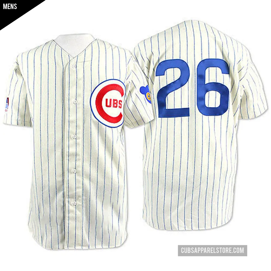 Men's Chicago Cubs ＃26 Billy Williams Replica Cream 1969 Throwback Jersey