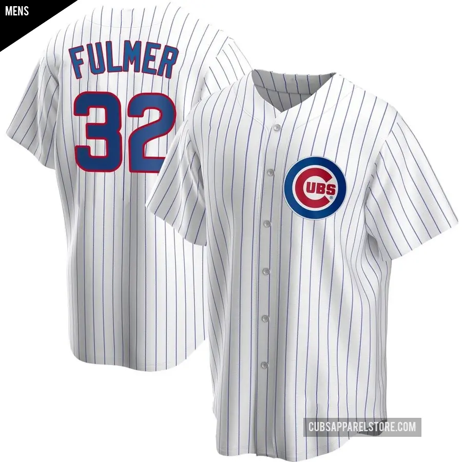 Men's Chicago Cubs ＃32 Michael Fulmer Replica White Home Jersey