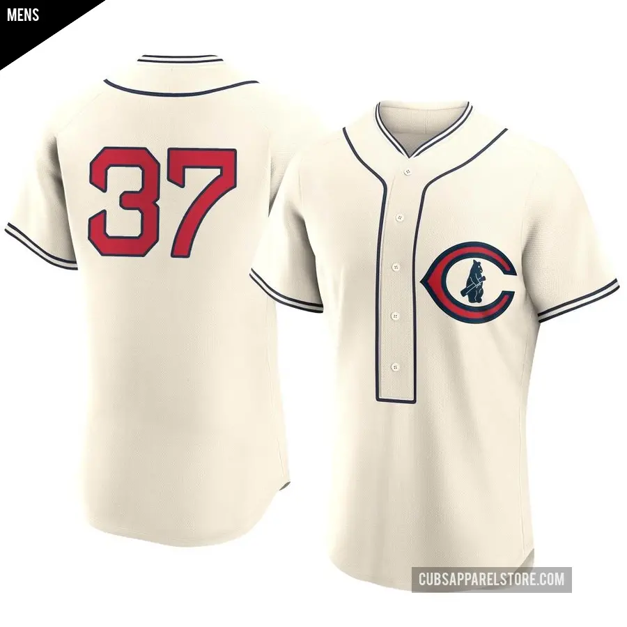 Men's Chicago Cubs ＃37 Michael Hermosillo Authentic Cream 2022 Field Of Dreams Jersey