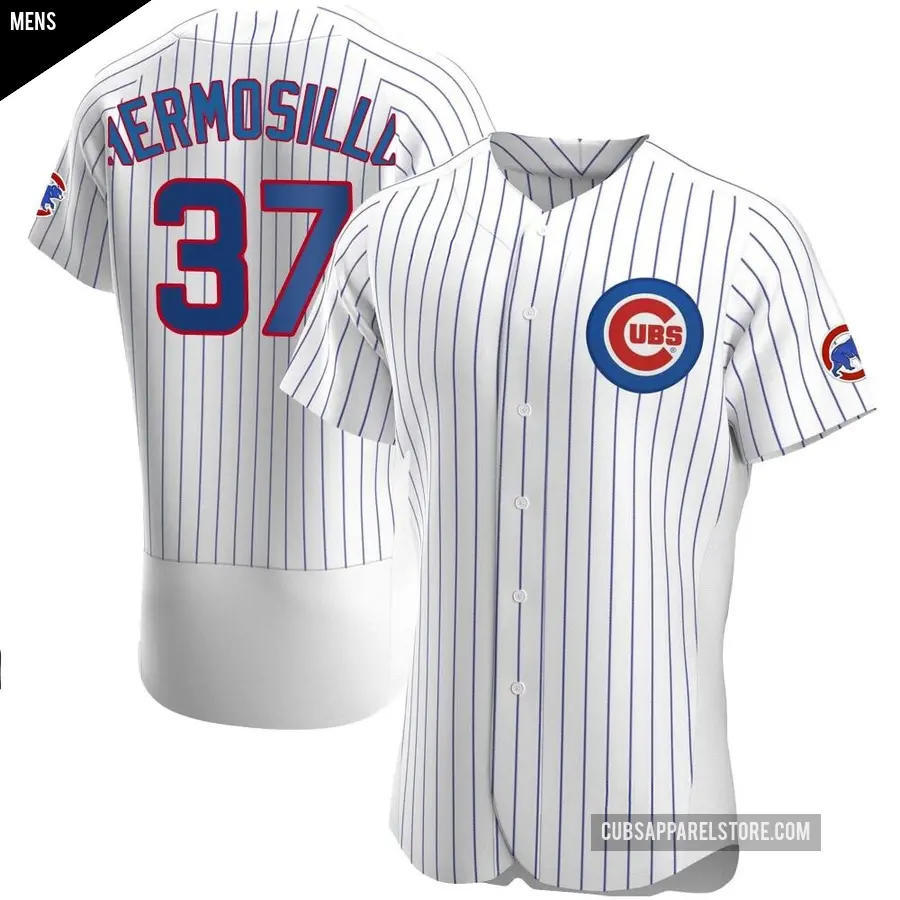 Men's Chicago Cubs ＃37 Michael Hermosillo Authentic White Home Jersey