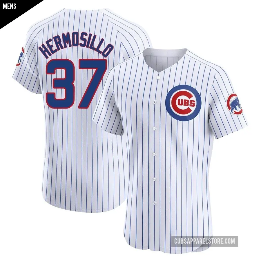 Men's Chicago Cubs ＃37 Michael Hermosillo Elite White Home Jersey