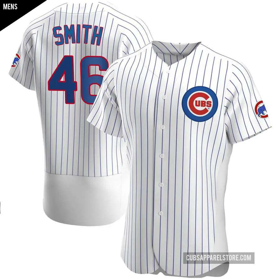 Men's Chicago Cubs ＃46 Lee Smith Authentic White Home Jersey