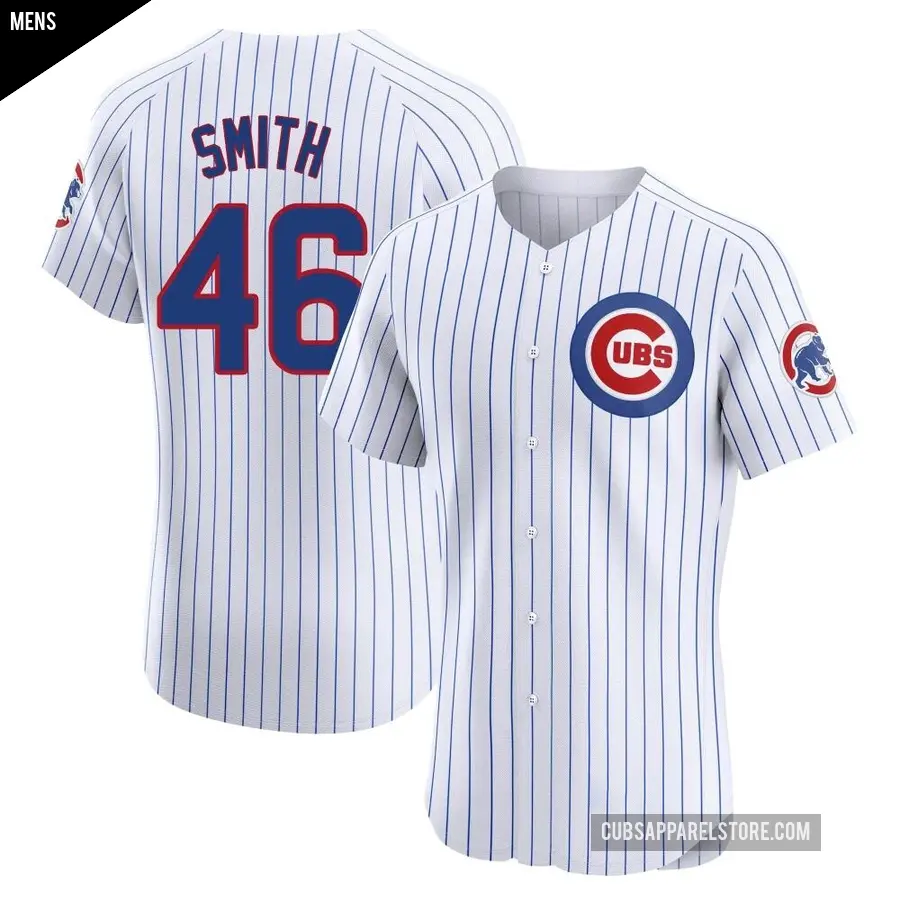 Men's Chicago Cubs ＃46 Lee Smith Elite White Home Jersey