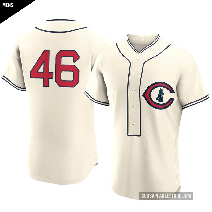 Men's Chicago Cubs ＃46 Ryan Dempster Authentic Cream 2022 Field Of Dreams Jersey