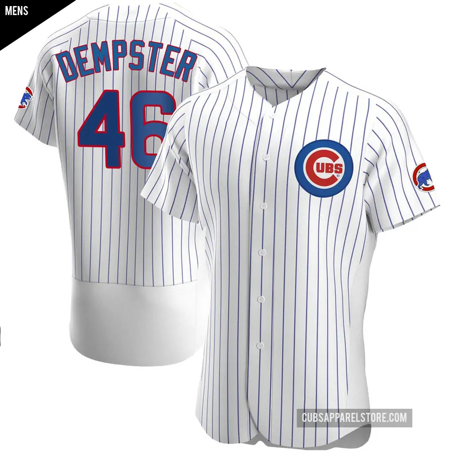 Men's Chicago Cubs ＃46 Ryan Dempster Authentic White Home Jersey