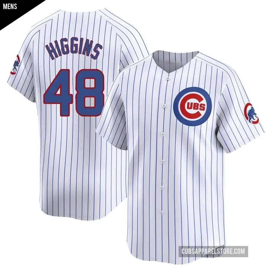 Men's Chicago Cubs ＃48 P.J. Higgins Limited White Home Jersey