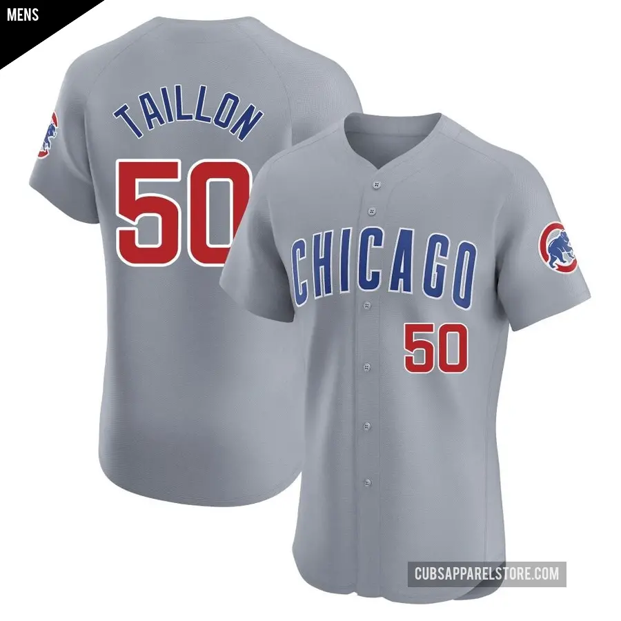 Men's Chicago Cubs ＃50 Jameson Taillon Elite Gray Road Jersey