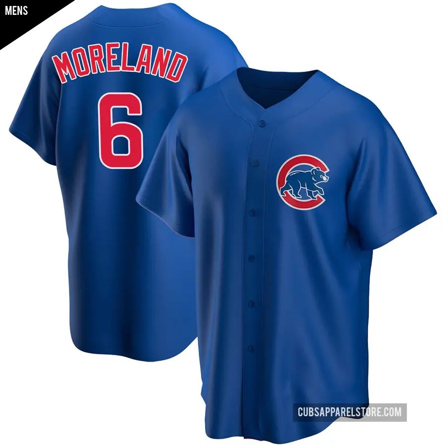 Men's Chicago Cubs ＃6 Keith Moreland Replica Royal Alternate Jersey