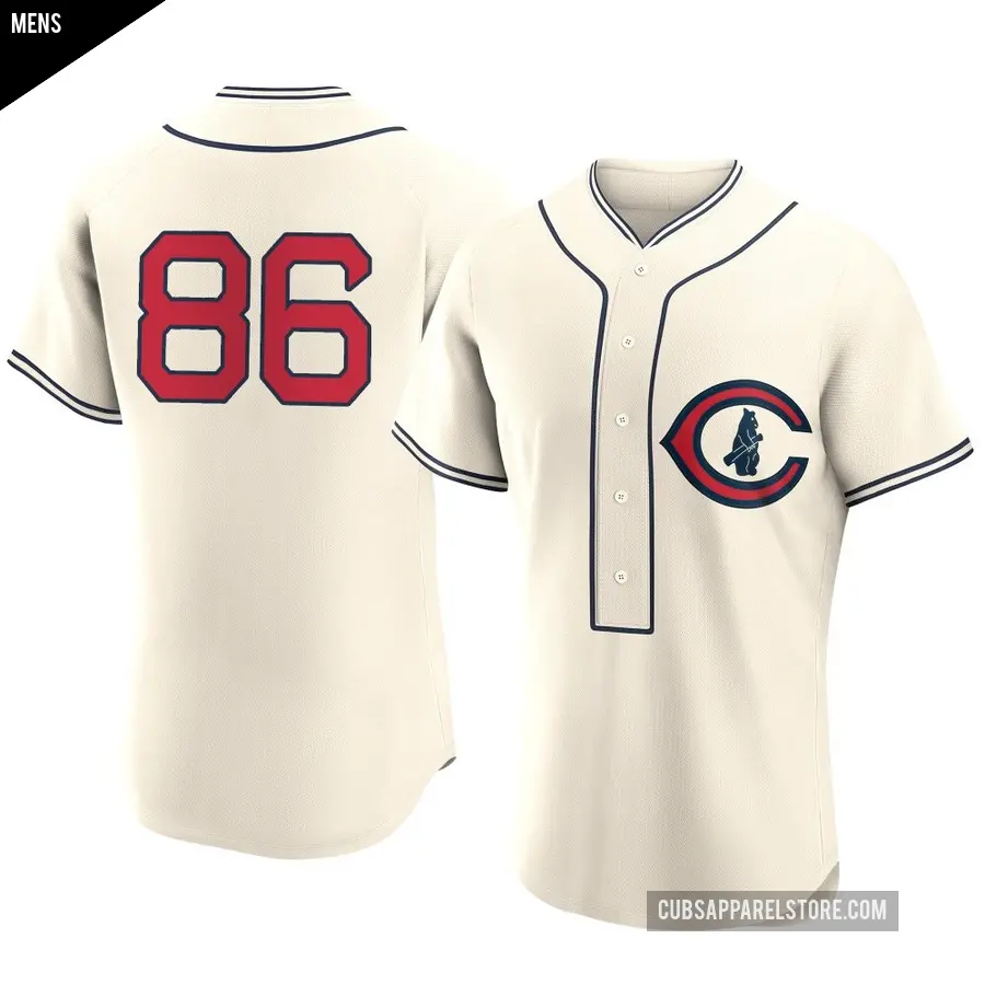 Men's Chicago Cubs ＃86 Gage Workman Authentic Cream 2022 Field Of Dreams Jersey