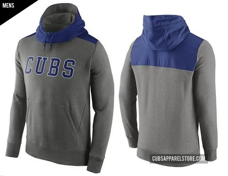 Men's Chicago Cubs Gray Hybrid Hoodie