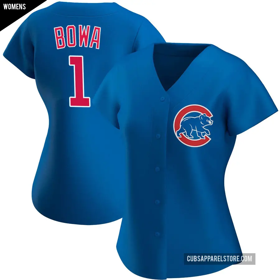 Women's Chicago Cubs ＃1 Larry Bowa Replica Royal Alternate Jersey