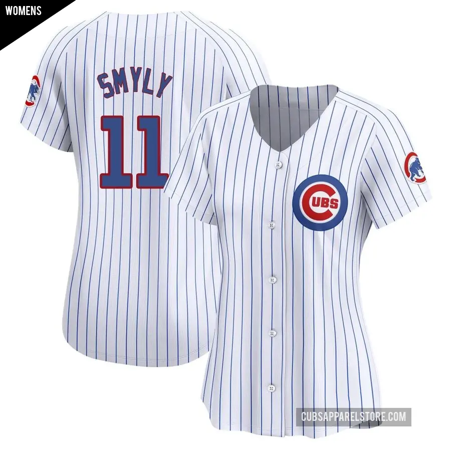 Women's Chicago Cubs ＃11 Drew Smyly Limited White Home Jersey