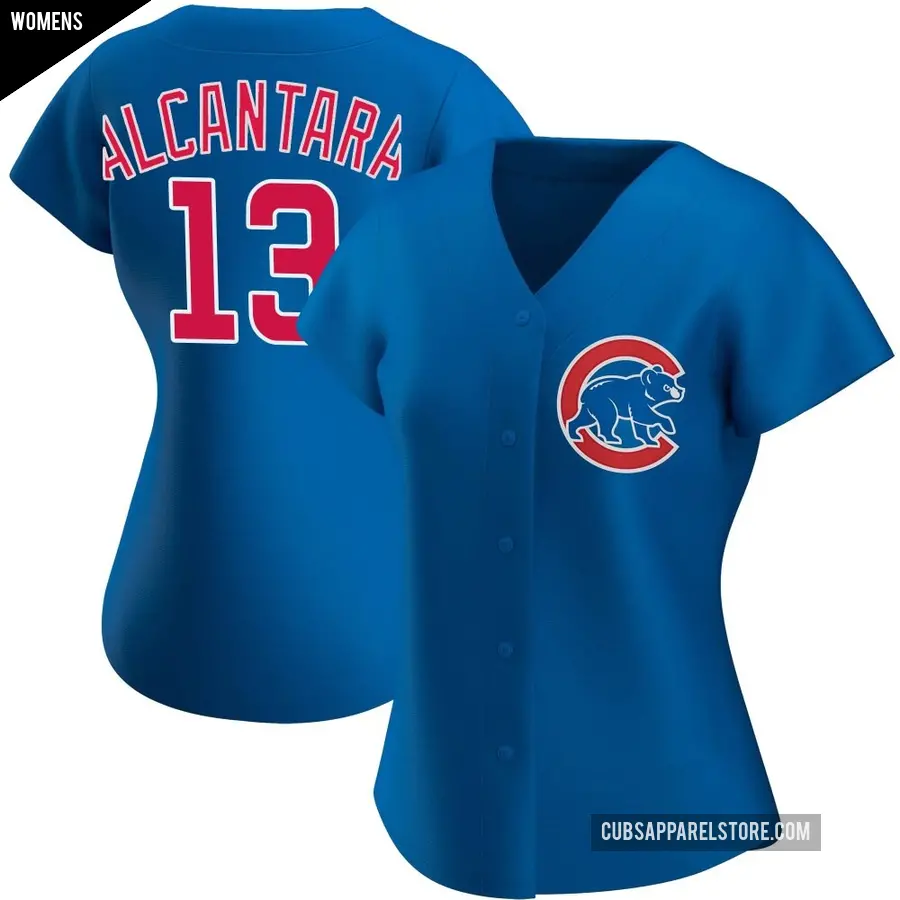 Women's Chicago Cubs ＃13 Kevin Alcantara Authentic Royal Alternate Jersey