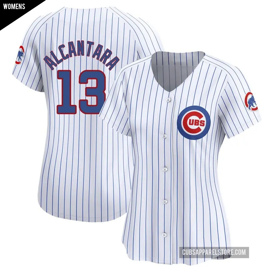 Women's Chicago Cubs ＃13 Kevin Alcantara Limited White Home Jersey