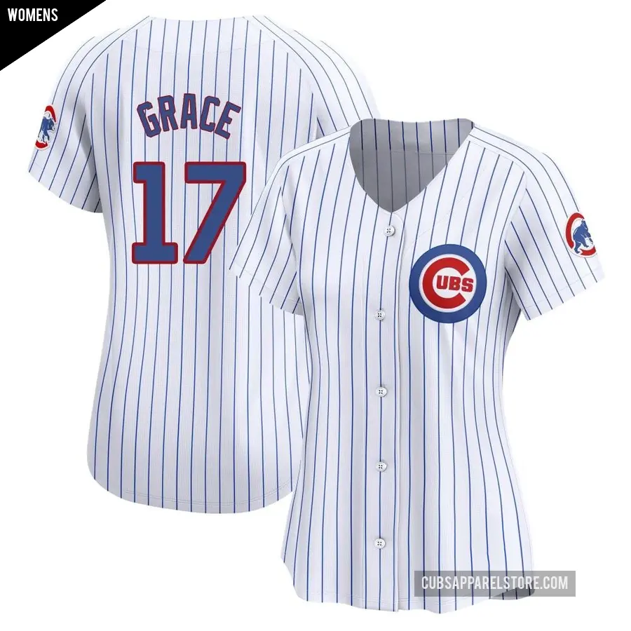 Women's Chicago Cubs ＃17 Mark Grace Limited White Home Jersey