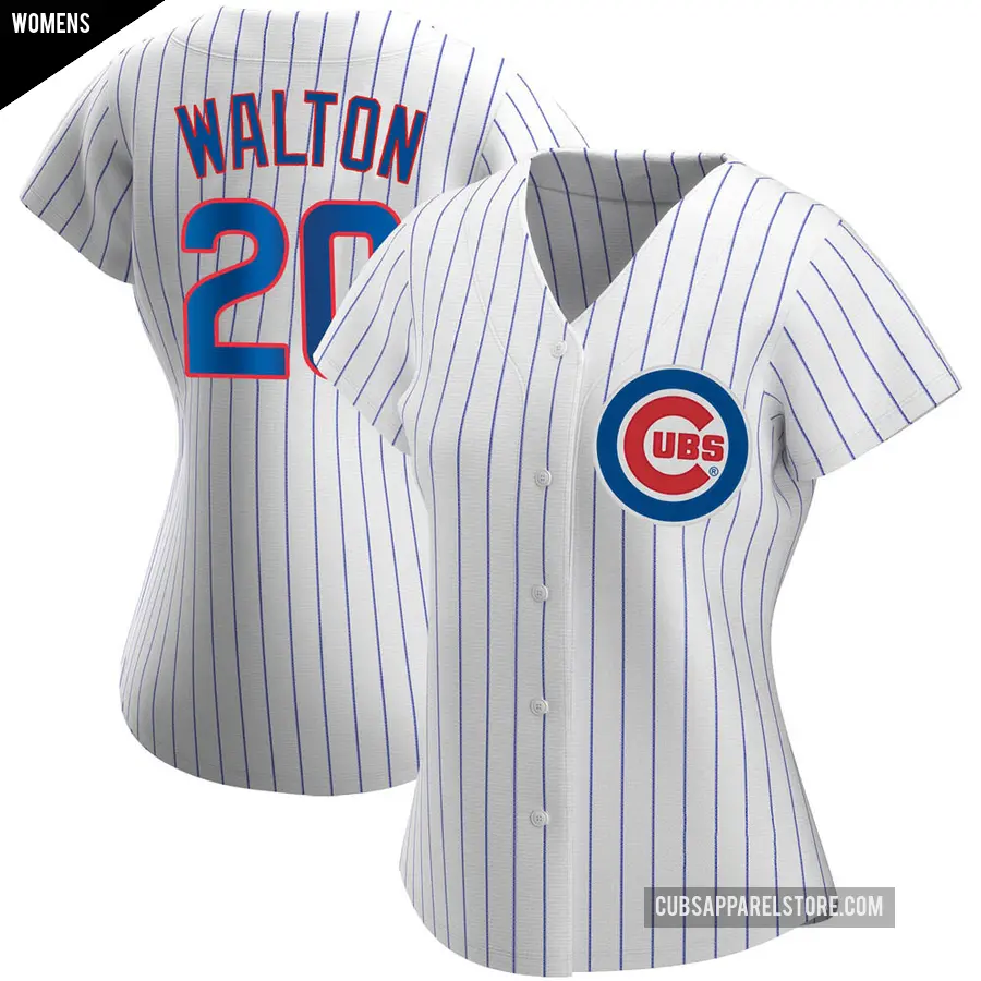 Women's Chicago Cubs ＃20 Jerome Walton Replica White Home Jersey