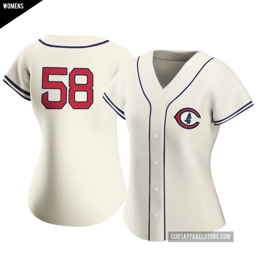 Women's Chicago Cubs ＃58 Rob Zastryzny Authentic Cream 2022 Field Of Dreams Jersey