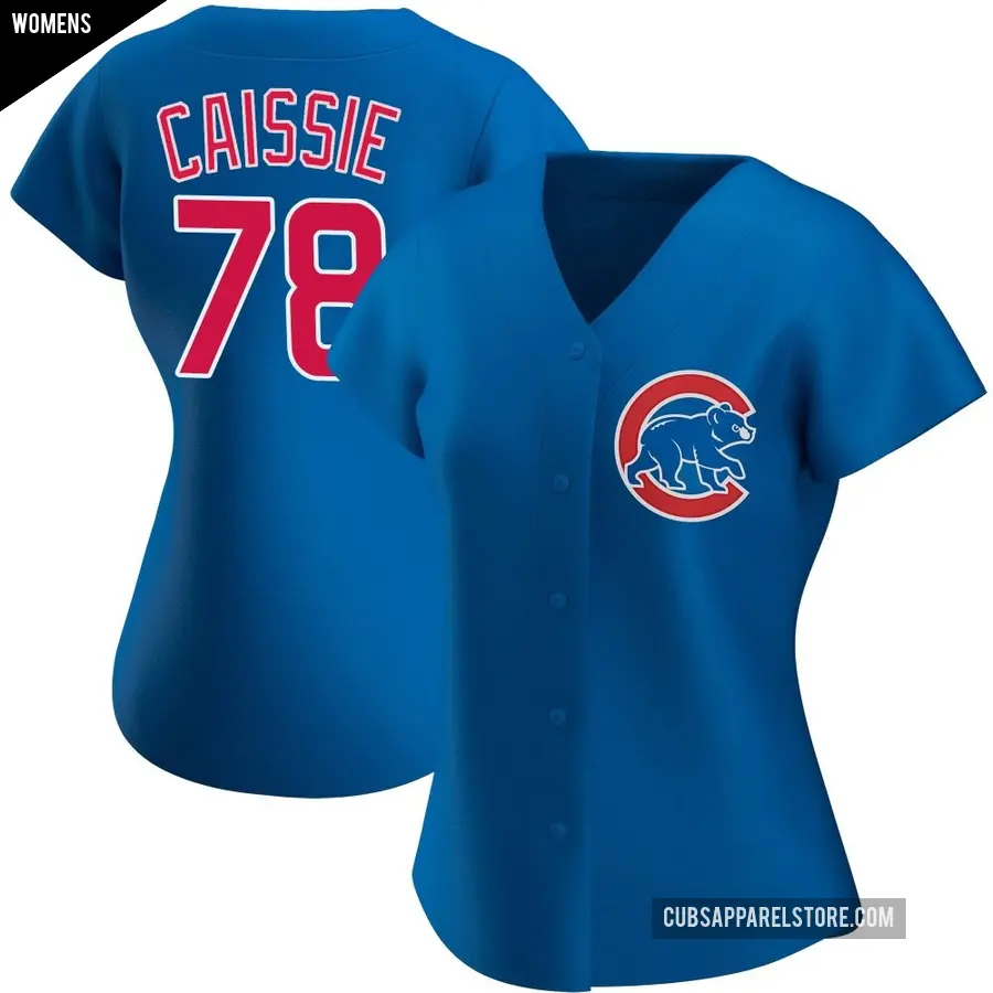 Women's Chicago Cubs ＃78 Owen Caissie Authentic Royal Alternate Jersey