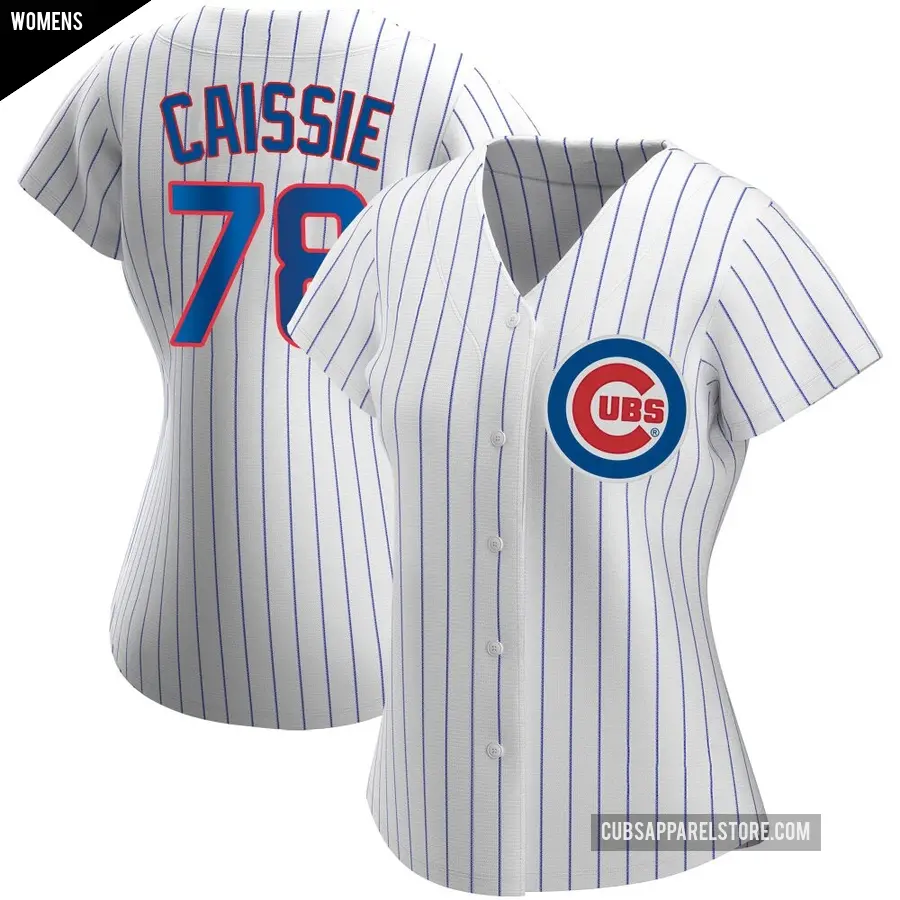 Women's Chicago Cubs ＃78 Owen Caissie Authentic White Home Jersey