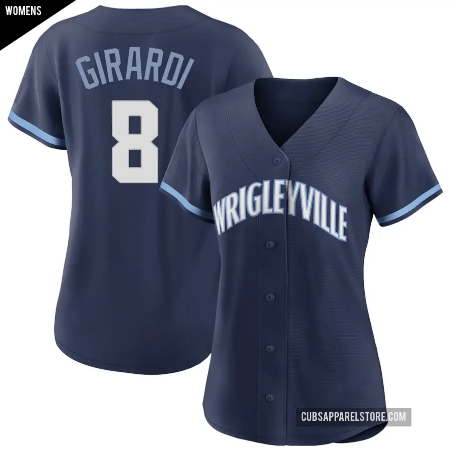 Women's Chicago Cubs ＃8 Joe Girardi Replica Navy 2021 City Connect Jersey