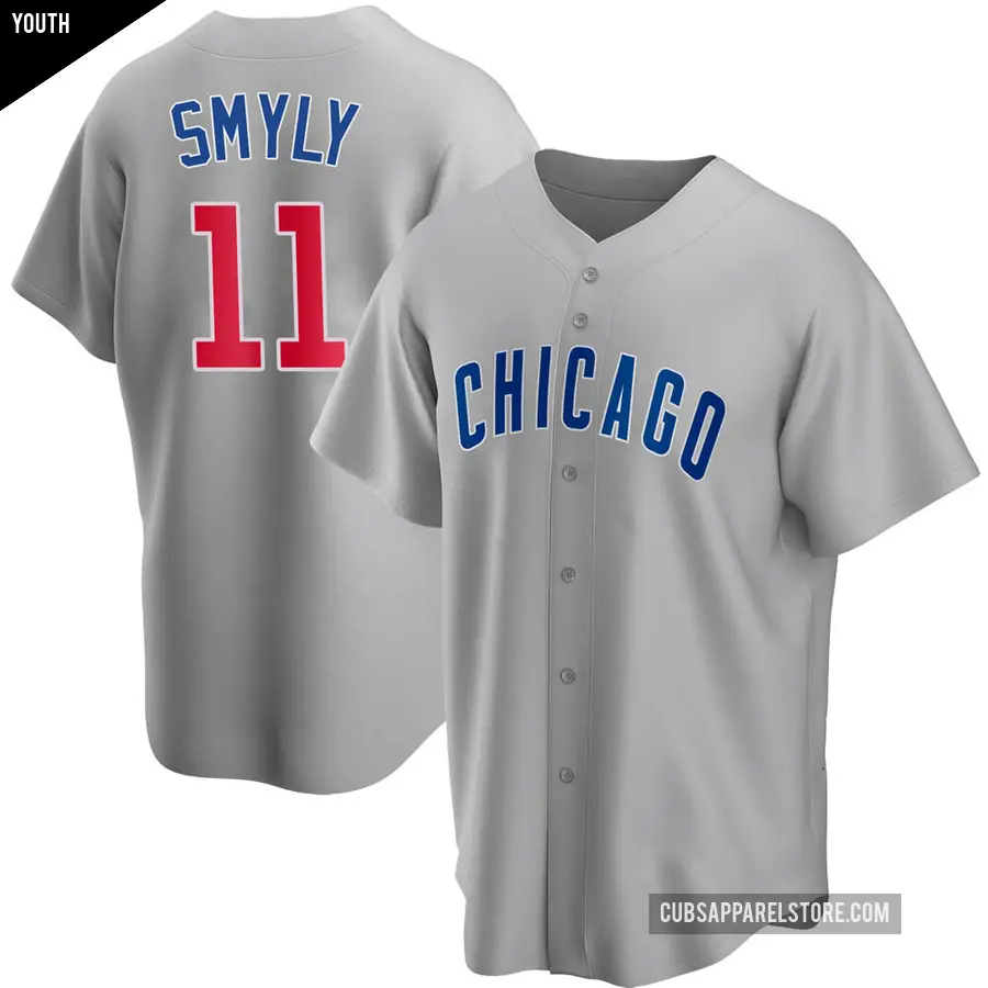 Youth Chicago Cubs ＃11 Drew Smyly Replica Gray Road Jersey