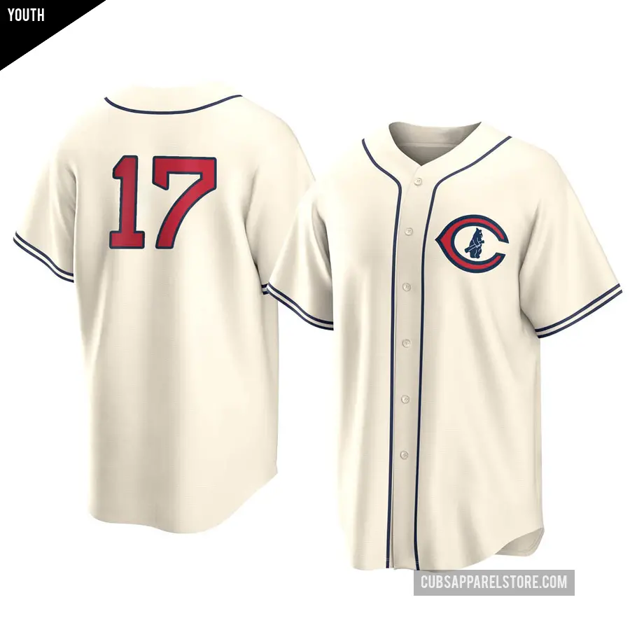 Youth Chicago Cubs ＃17 Mark Grace Replica Cream 2022 Field Of Dreams Jersey