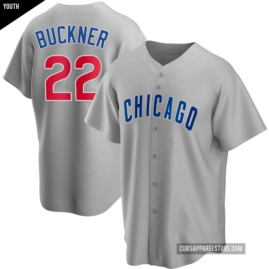 Youth Chicago Cubs ＃22 Bill Buckner Replica Gray Road Jersey