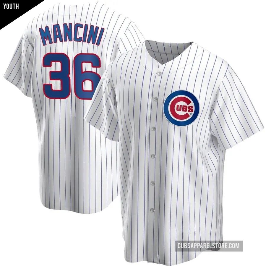 Youth Chicago Cubs ＃36 Trey Mancini Replica White Home Jersey