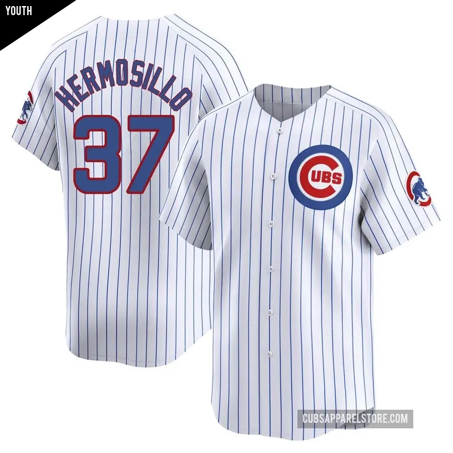 Youth Chicago Cubs ＃37 Michael Hermosillo Limited White Home Jersey