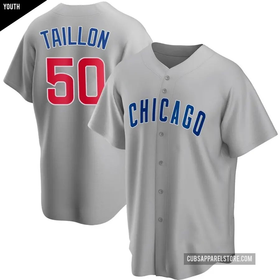 Youth Chicago Cubs ＃50 Jameson Taillon Replica Gray Road Jersey